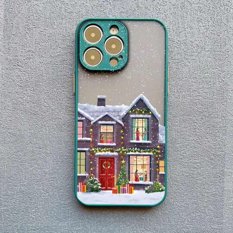 Christmas Snow Village iPhone Case – Festive Winter Design