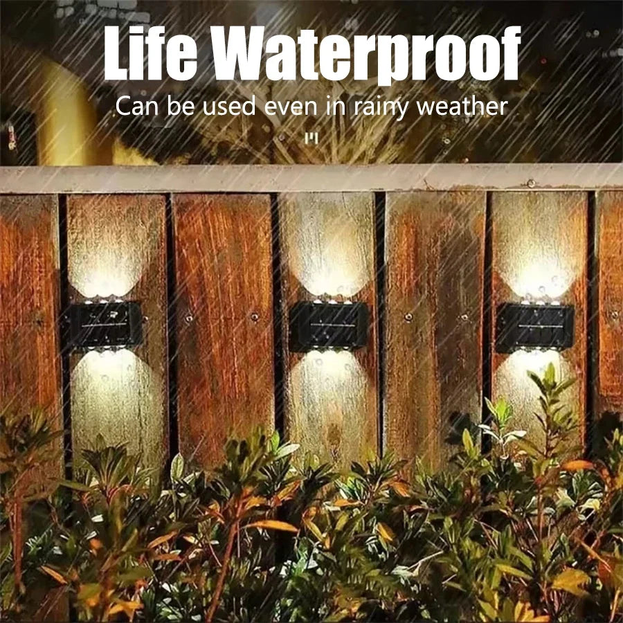 Solar Wall Light Outdoor – Waterproof LED Up & Down Garden Lamp