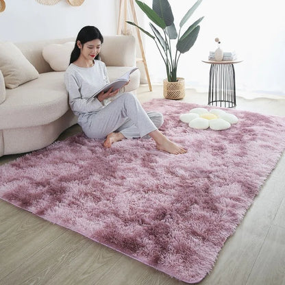 Soft Fluffy Area Rug – Plush Shag Carpet for Bedroom & Living Room