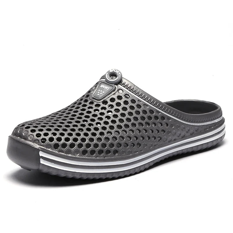 Hollow-Out Clogs Unisex Beach Sandals – Non-Slip, Sizes 36–45