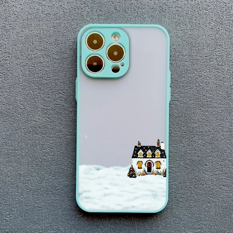 Christmas Snow Village iPhone Case – Festive Winter Design