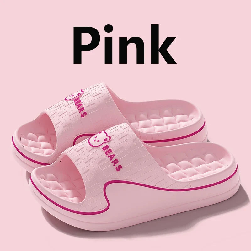 Cute Bear EVA Slippers – Non-Slip Soft Sole House Sandals for Women