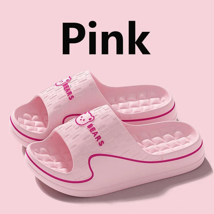 Cute Bear EVA Slippers – Non-Slip Soft Sole House Sandals for Women