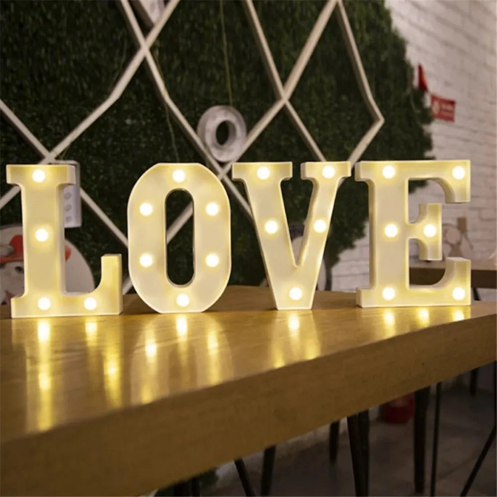 LED Marquee Letter & Number Light – Alphabet Night Lamp
