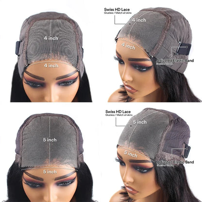 Deep Wave Glueless Wig – Human Hair, Pre-Cut Lace, Ready to Wear