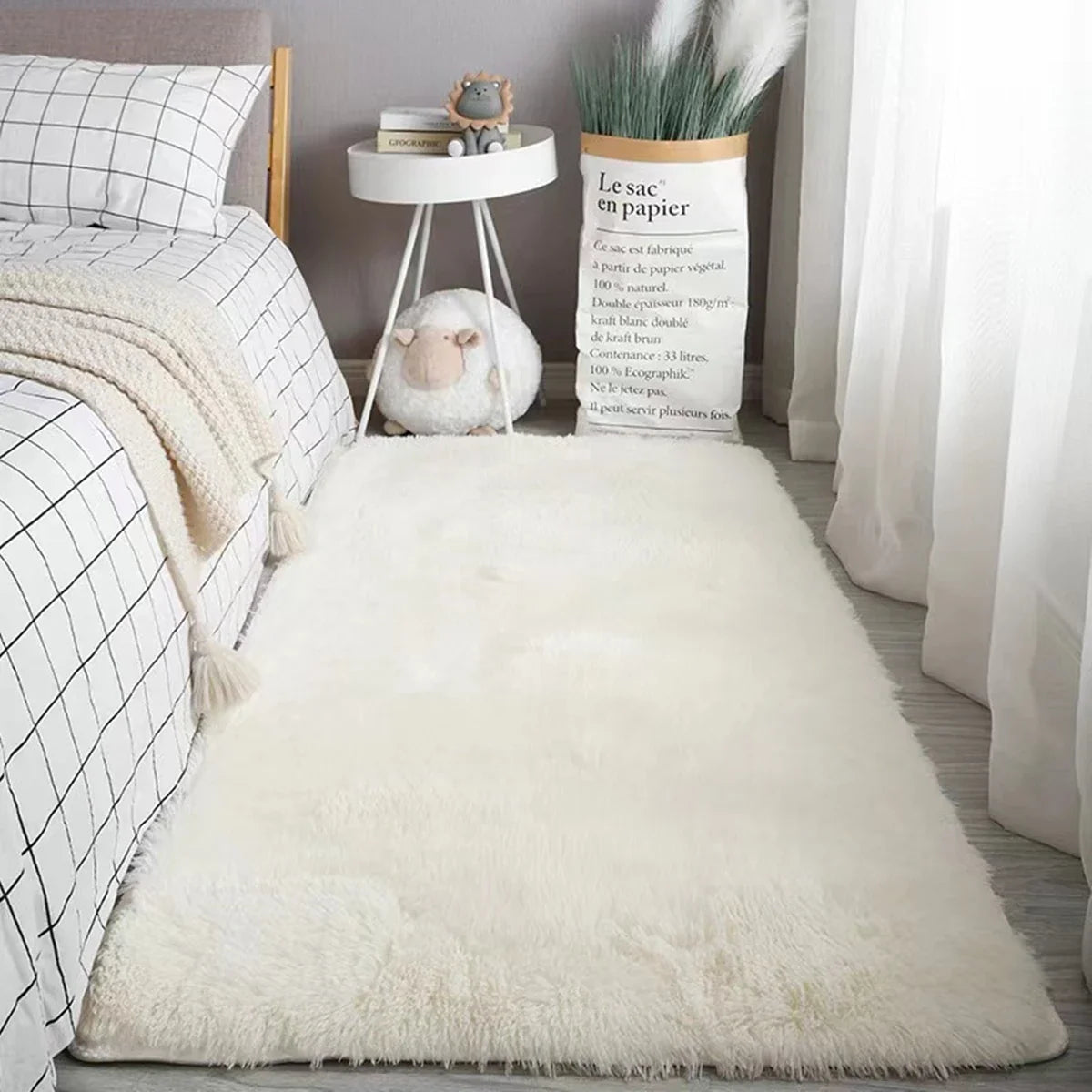 Fluffy Shag Rug – Ultra-Soft Non-Slip Plush Carpet for Bedroom & Living Room