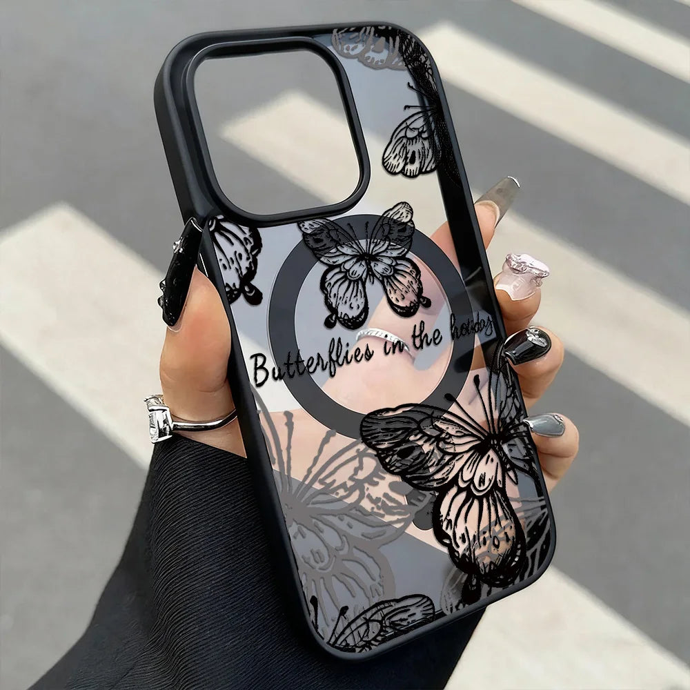 Leopard Print Star iPhone Case – Matte MagSafe Cover