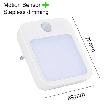 Motion Sensor Plug-In Night Light – Dimmable LED, EU/US Plug