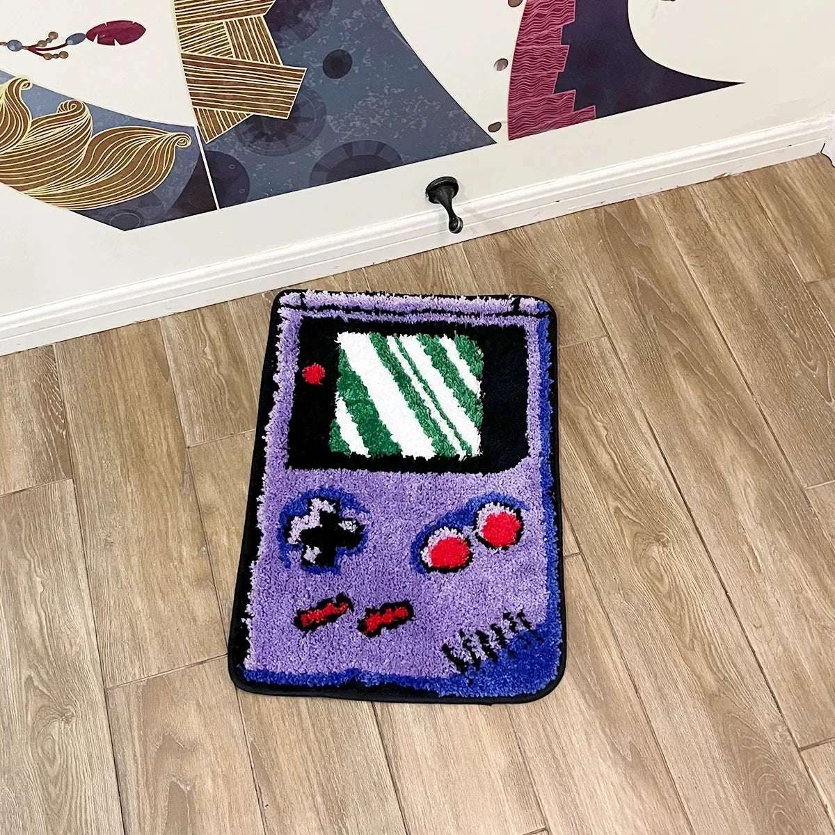 Retro Game Controller Tufted Rug – Non-Slip Gamer Room Carpet