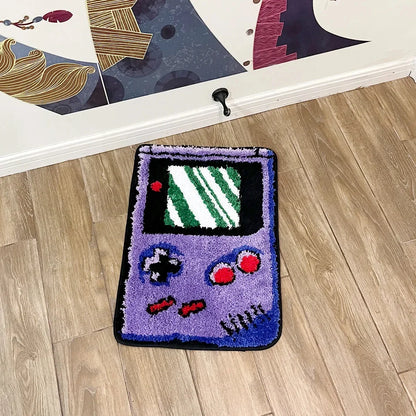 Retro Game Controller Tufted Rug – Non-Slip Gamer Room Carpet