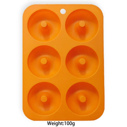 Silicone Donut Mold 6-Cavity Non-Stick Baking Pan for Doughnuts & Bagels