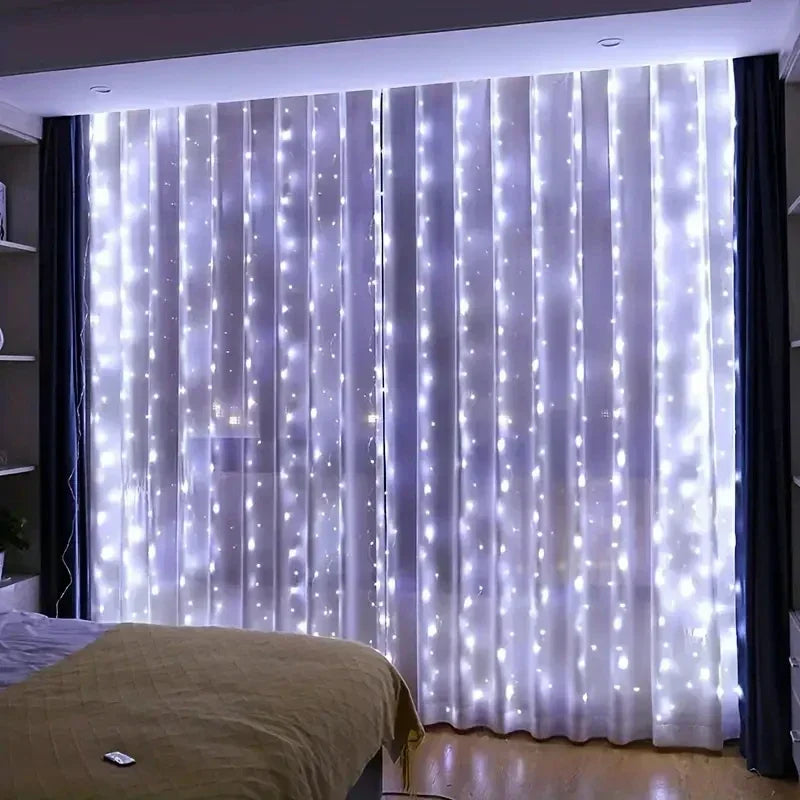 LED Curtain Fairy Lights – USB Remote Control 3M String