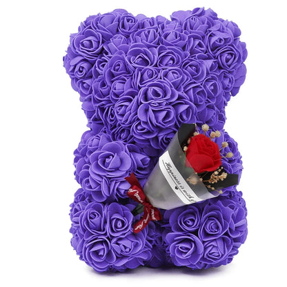Rose Teddy Bear – Artificial Foam Flower Bear Gift