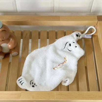 Polar Bear Hanging Hand Towel – Soft Absorbent Kitchen & Bath