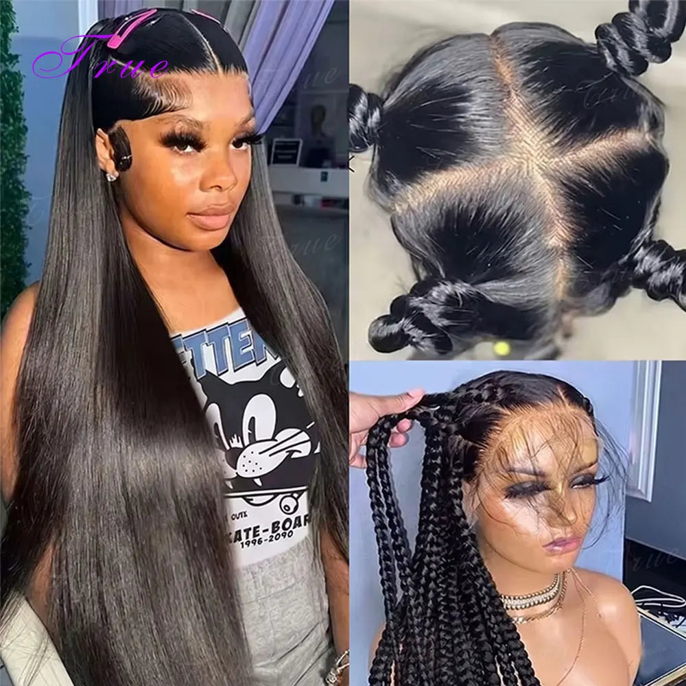 Bone Straight Lace Front Wig – Brazilian Human Hair 13x6 HD