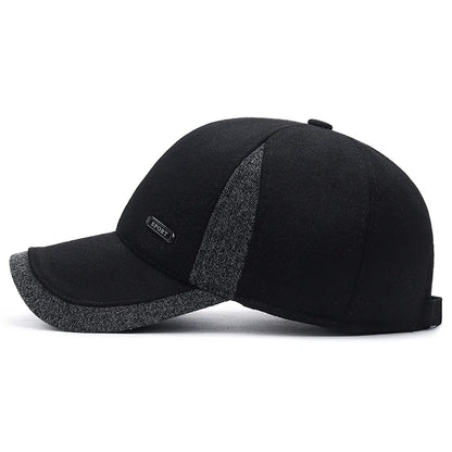 Winter Baseball Cap with Ear Flaps – Men's Warm Hat