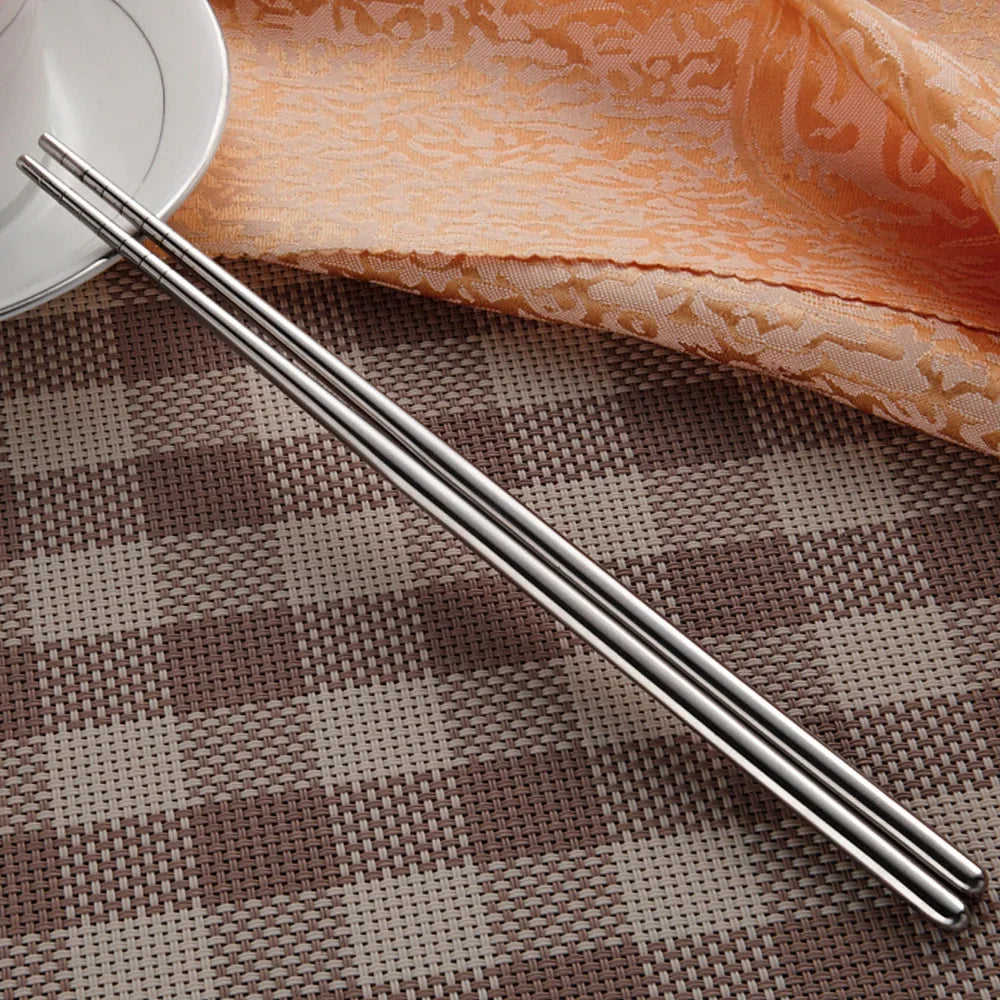 Reusable Stainless Steel Chopsticks – Non-Slip, Multi-Pack