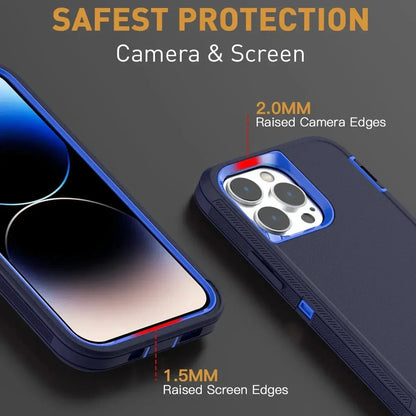 Heavy Duty Armor Shockproof Case for iPhone 16 15 14 13 12 11 Pro Max XR XS