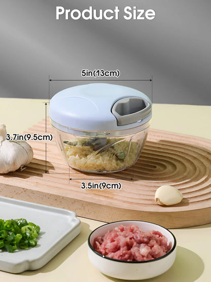 Manual Garlic Chopper & Vegetable Mincer – Pull String