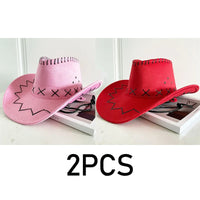 2PCS Pink Red