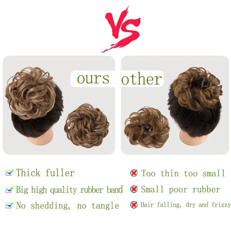 Messy Bun Hair Scrunchie – Synthetic Chignon Updo Hairpiece