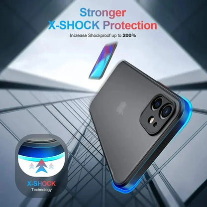 Shockproof iPhone Case – Armor Matte Cover with Silicone Bumper