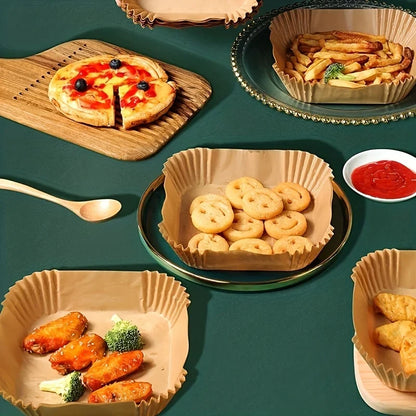 Air Fryer Disposable Paper Liners – Oil-Proof Parchment Sheets
