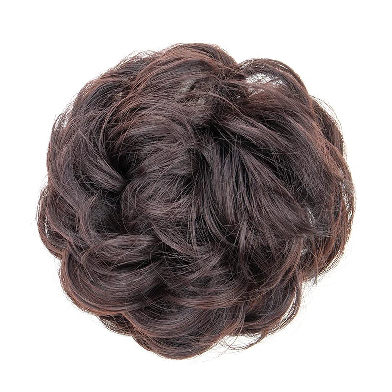 Messy Bun Hair Piece – Synthetic Chignon with Elastic Band