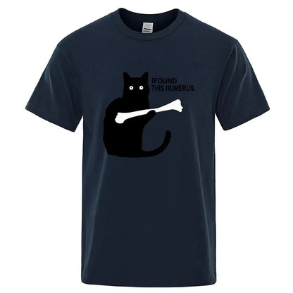 Funny Cat Graphic T Shirt Cotton Blend Casual Tee