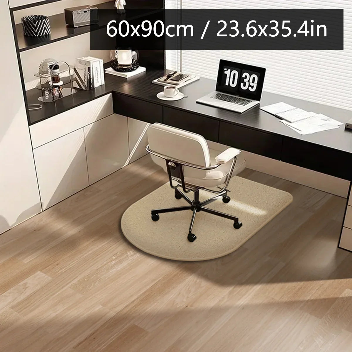 Office Chair Mat Flannel Desk Floor Protector – Thick Arched Carpet