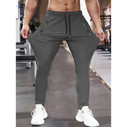 Men's Slim Fit Jogger Pants with Zip Pockets – Plus Size