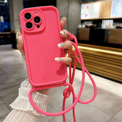 Crossbody iPhone Case with Adjustable Lanyard Strap