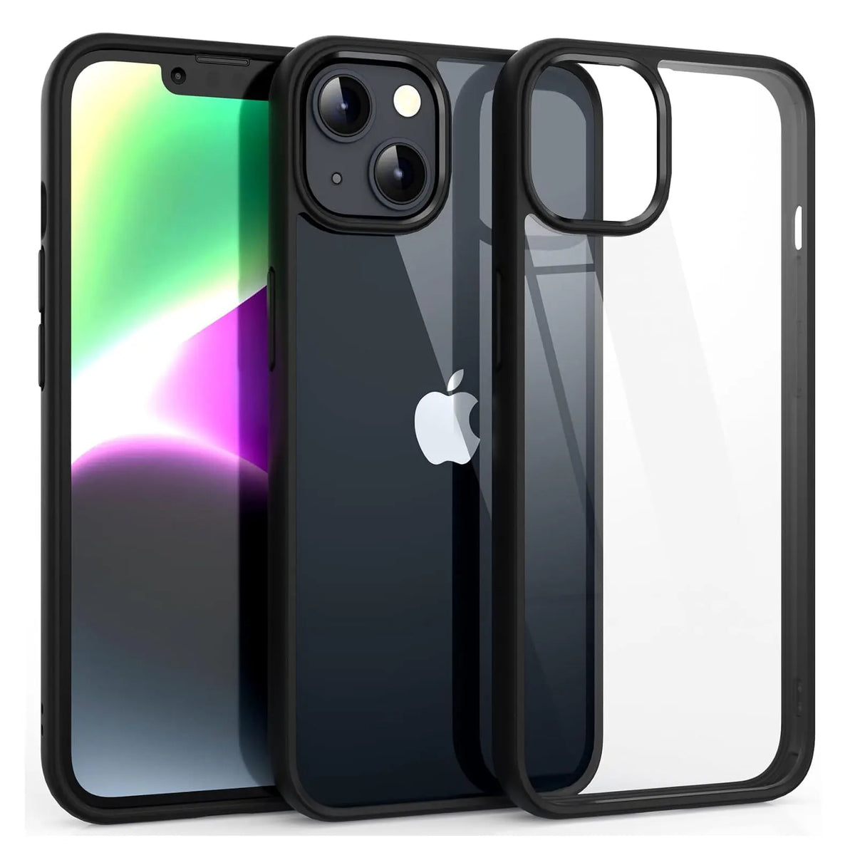 Clear iPhone Case with Soft Bumper Frame – Shockproof, iPhone X to 16
