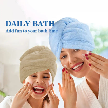Microfiber Hair Drying Turban – Absorbent Shower Head Wrap