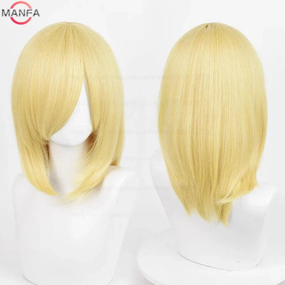 Anime Cosplay Wig - 40cm Medium Straight Wig with Bangs