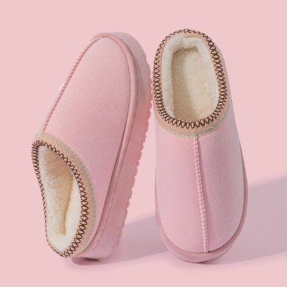 Women's Plush Slippers – Warm Fleece-Lined Indoor House Shoes