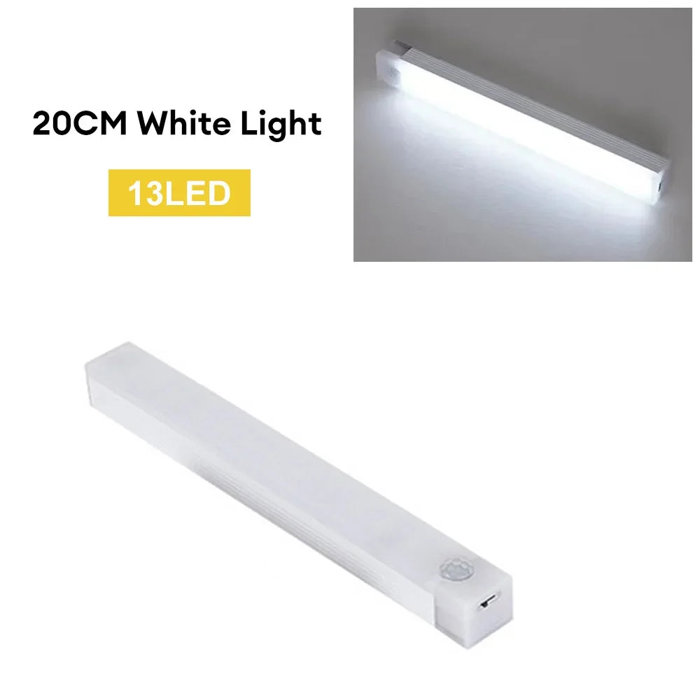 LED Motion Sensor Light Bar – Wireless USB-C Rechargeable Cabinet & Wardrobe Lamp