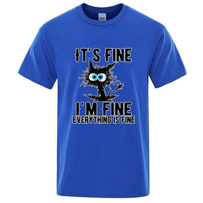 Cool Cat Graphic T Shirt Funny Cotton Blend Casual Tee