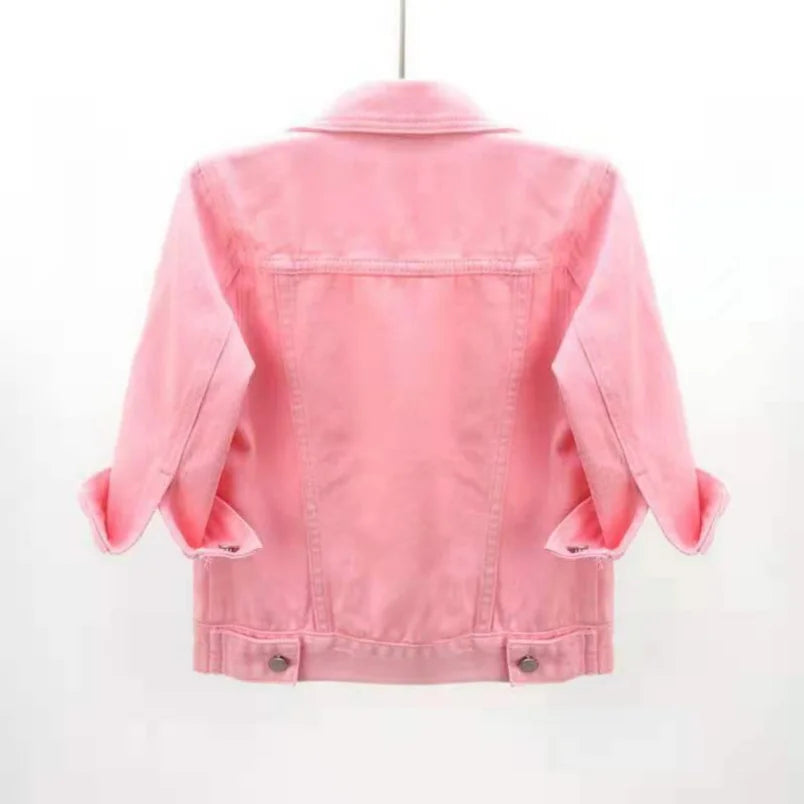 Women's Short Denim Jacket – Casual Loose Jean Coat
