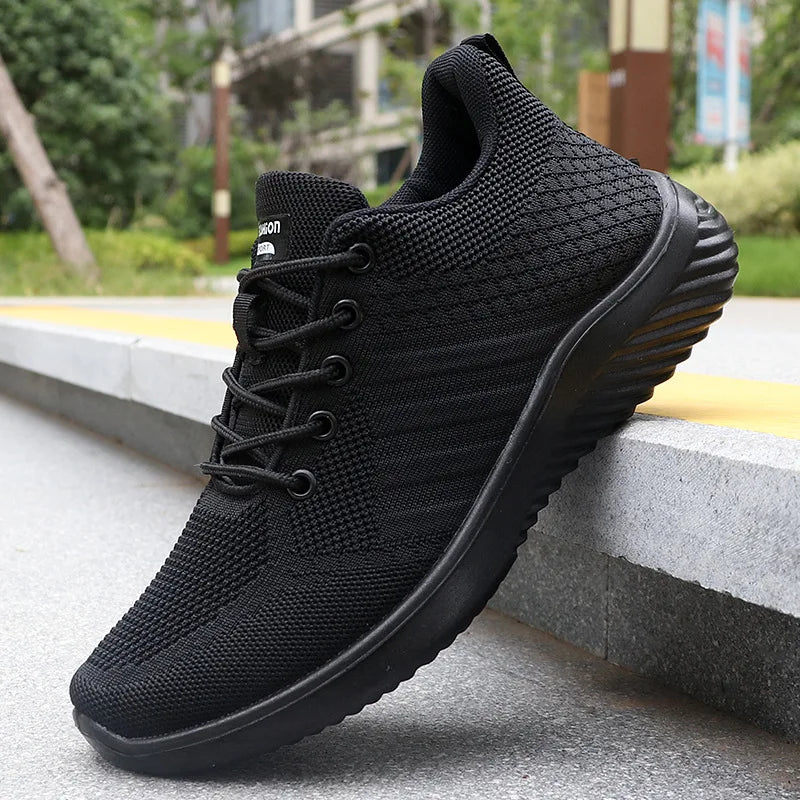 Men's Breathable Mesh Running Sneakers – Lightweight Casual Sports Shoes