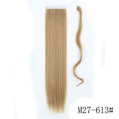 Wrap Around Ponytail Extension – Long Straight Synthetic Clip-In