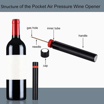 Air Pump Wine Opener – Stainless Steel Needle Corkscrew