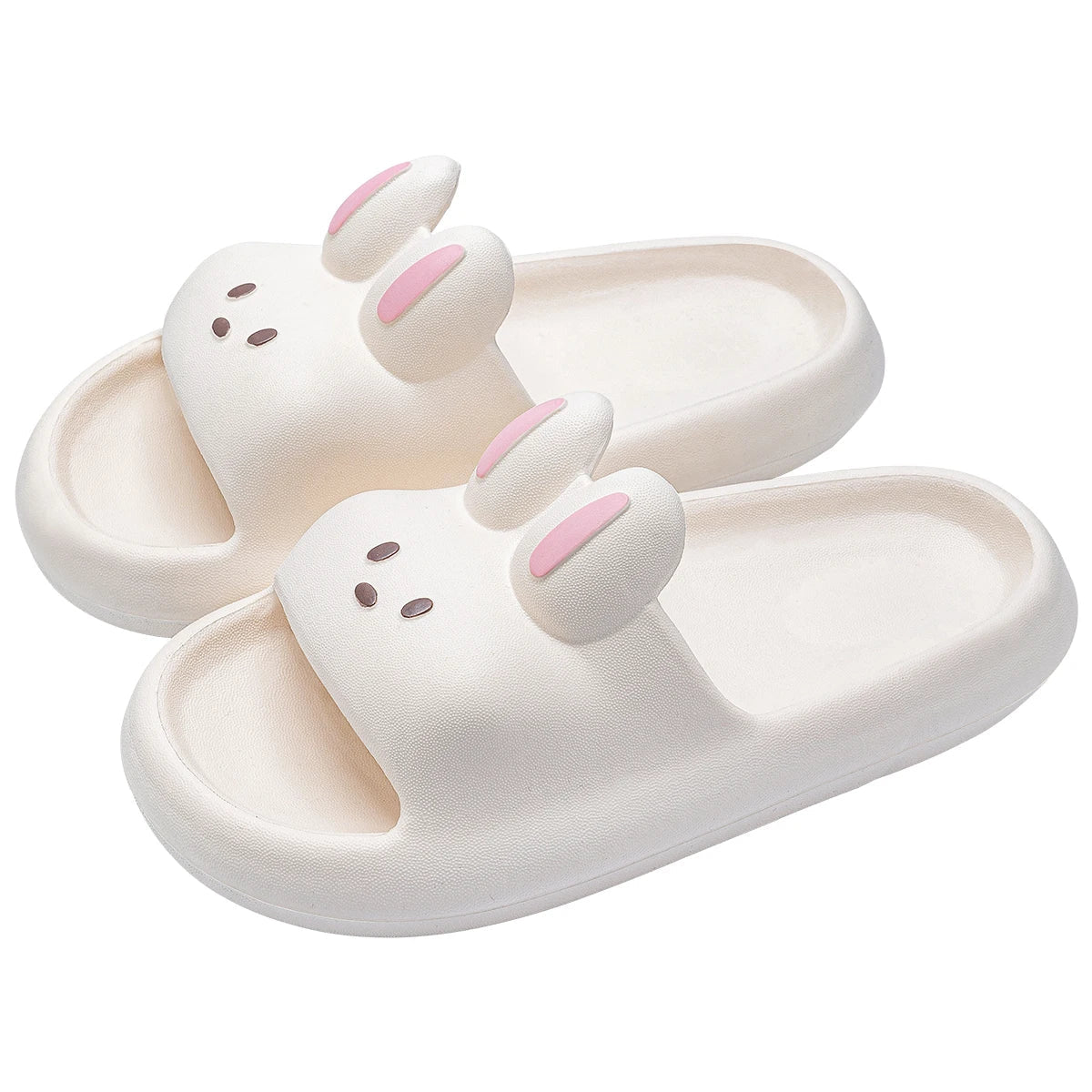 Rabbit Pillow Slippers – Thick Sole Cloud Slides for Women & Men