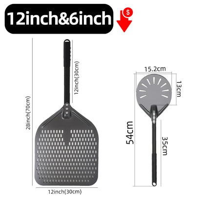 Aluminum Pizza Peel – Hard Anodized Bread Paddle for Oven Baking