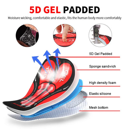 X-Tiger Men's 5D Gel Pad Cycling Underwear Shorts – MTB Road Bike