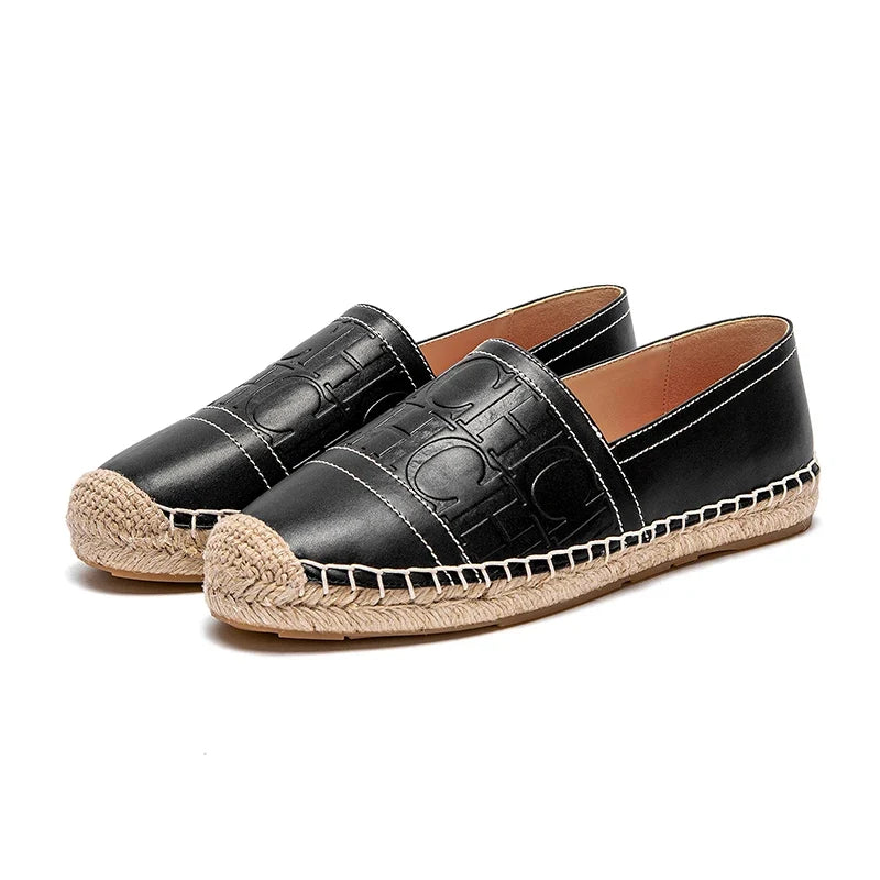 Women's Espadrille Flats | Handmade Hemp Sole Slip-On Casual Shoes
