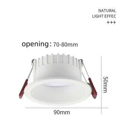 LED Recessed Downlight Anti-Glare 7W 10W Ceiling Spotlight