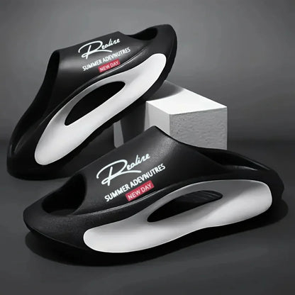 Men's Lightweight EVA Slide Sandals – Graphic Print Summer Slippers
