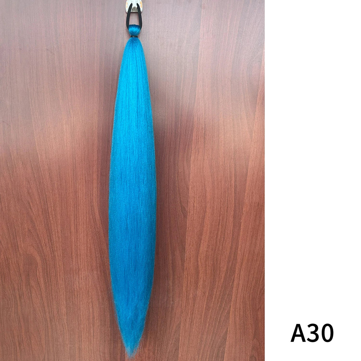 Long Straight Ponytail Extension 2pcs – Synthetic Hair with Rubber Band