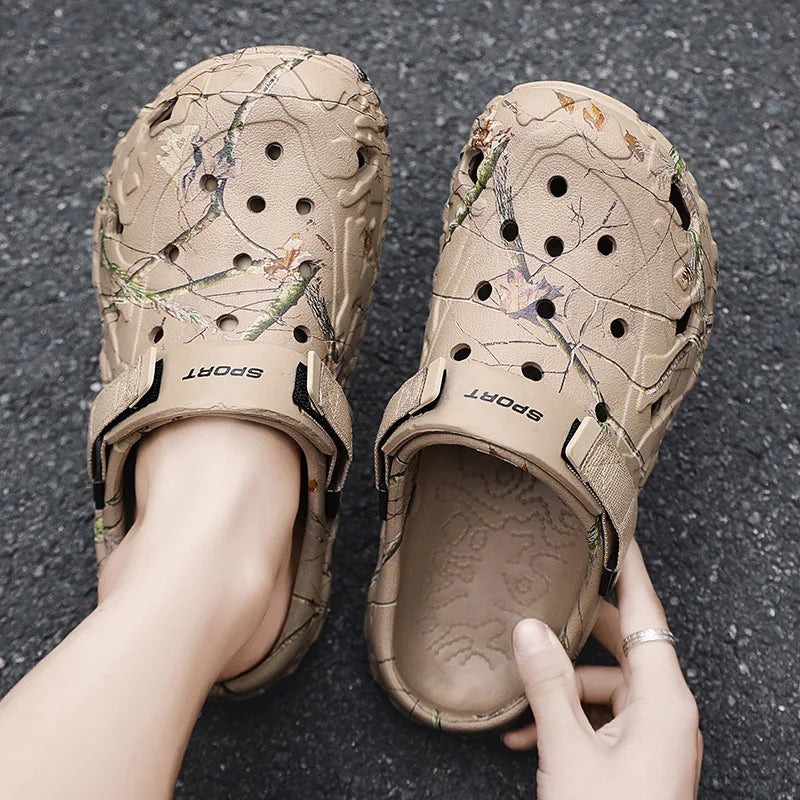 Men's Camo Clogs – Lightweight Non-Slip Garden Sandals